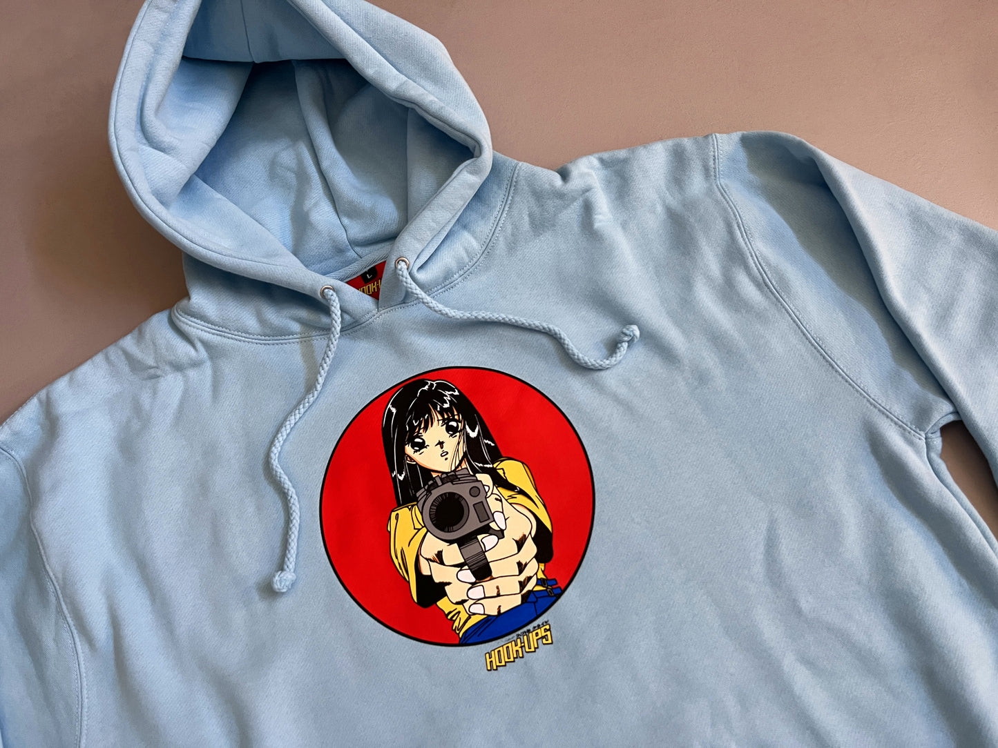 Barrel of a Gun HEAVYWEIGHT HOODED SWEATSHIRT - AQUA BLUE