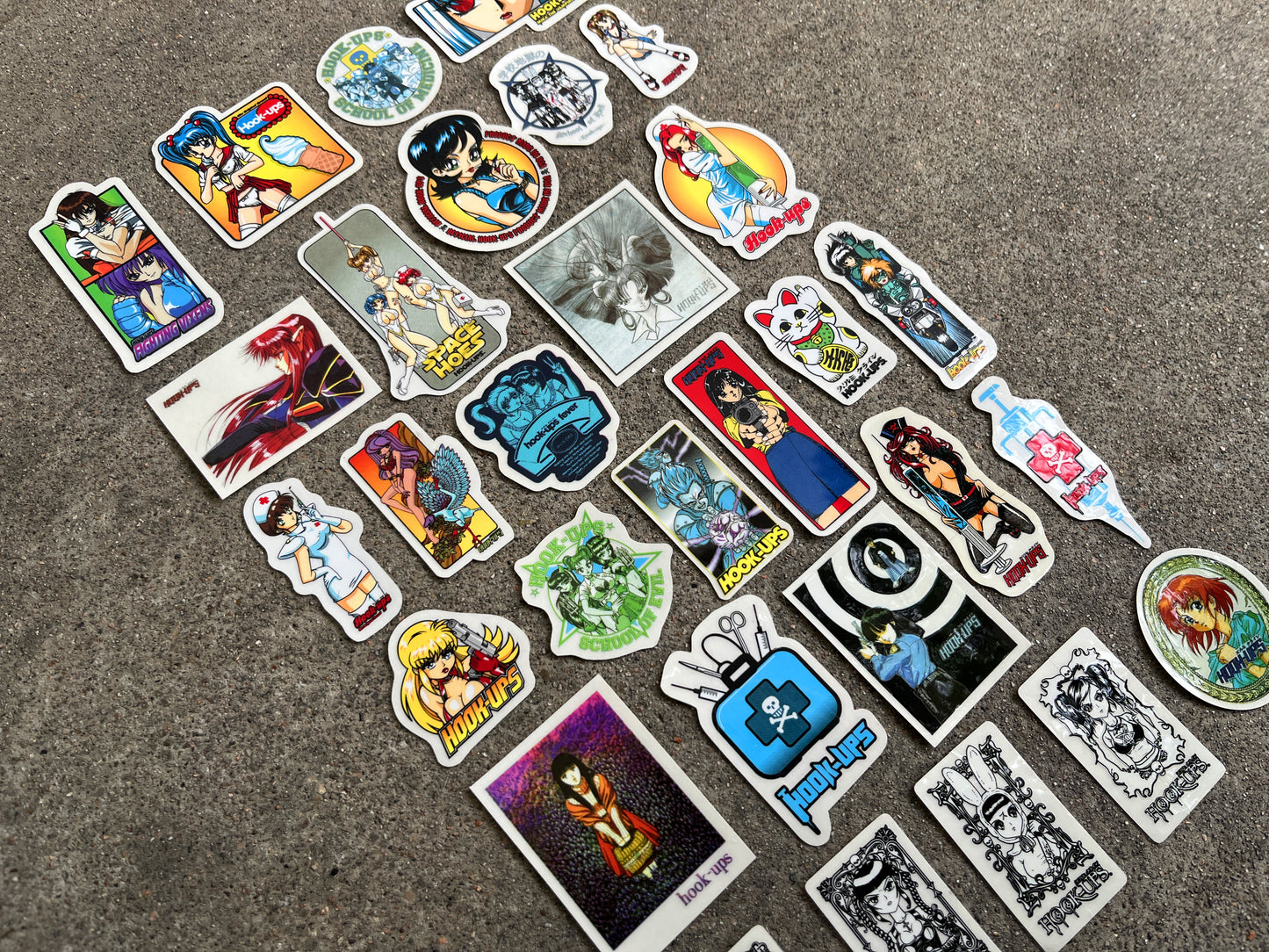 hook-ups mini size sticker pack #2 of 30 small stickers