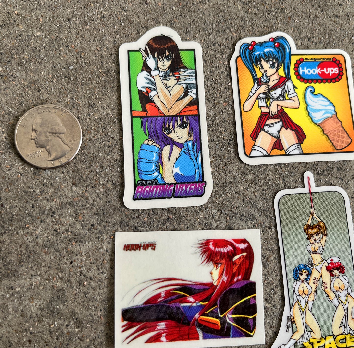 hook-ups mini size sticker pack #2 of 30 small stickers