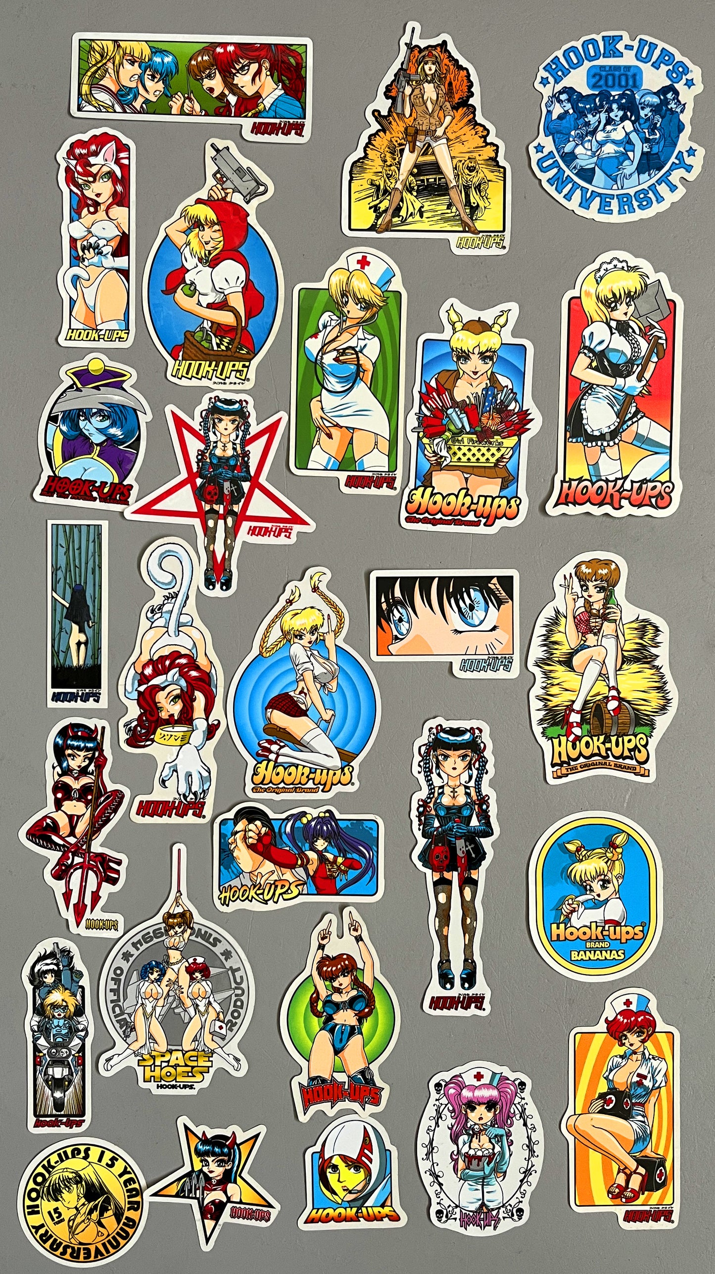 hook-ups VINTAGE sticker 27 pack