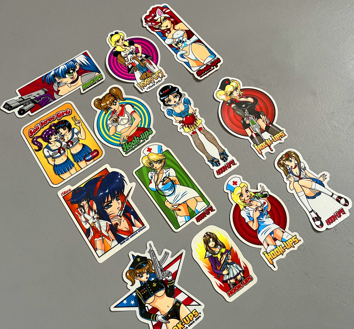 hook-ups VINTAGE sticker 13 pack
