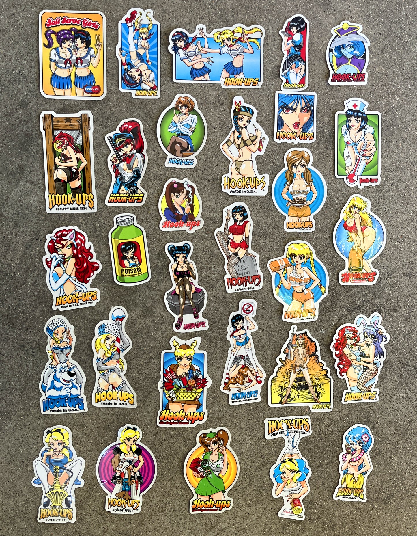 hook-ups classic stickers 30 pack #2
